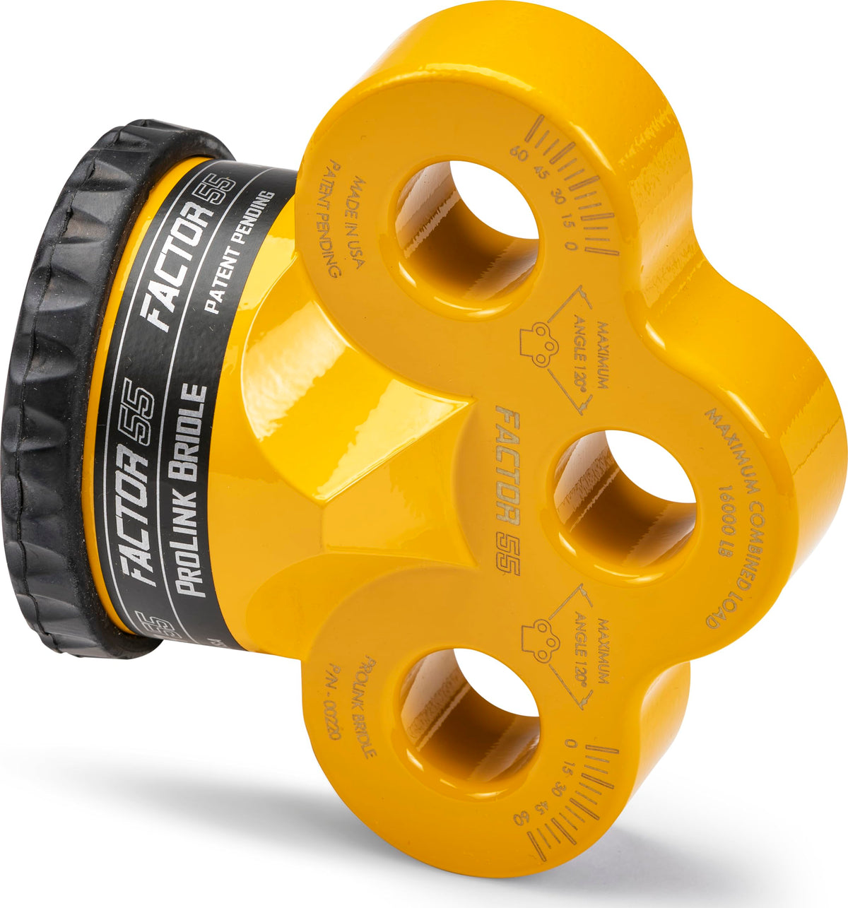 FACTOR 55 00220-03 Factor 55 Prolink Bridle 3 Individual Shackle Mount Holes, Capacity: 16,000 lbs - Yellow