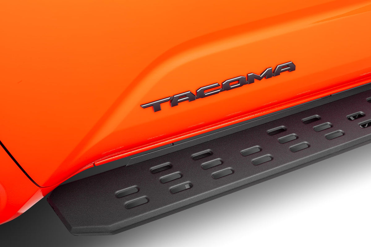 GO RHINO 69643280PC Go Rhino RB30 Running Boards & Brackets | Cab Length, Galvanized Steel, Textured Black | 69643280PC | Fits 2024 Toyota Tacoma Double Cab
