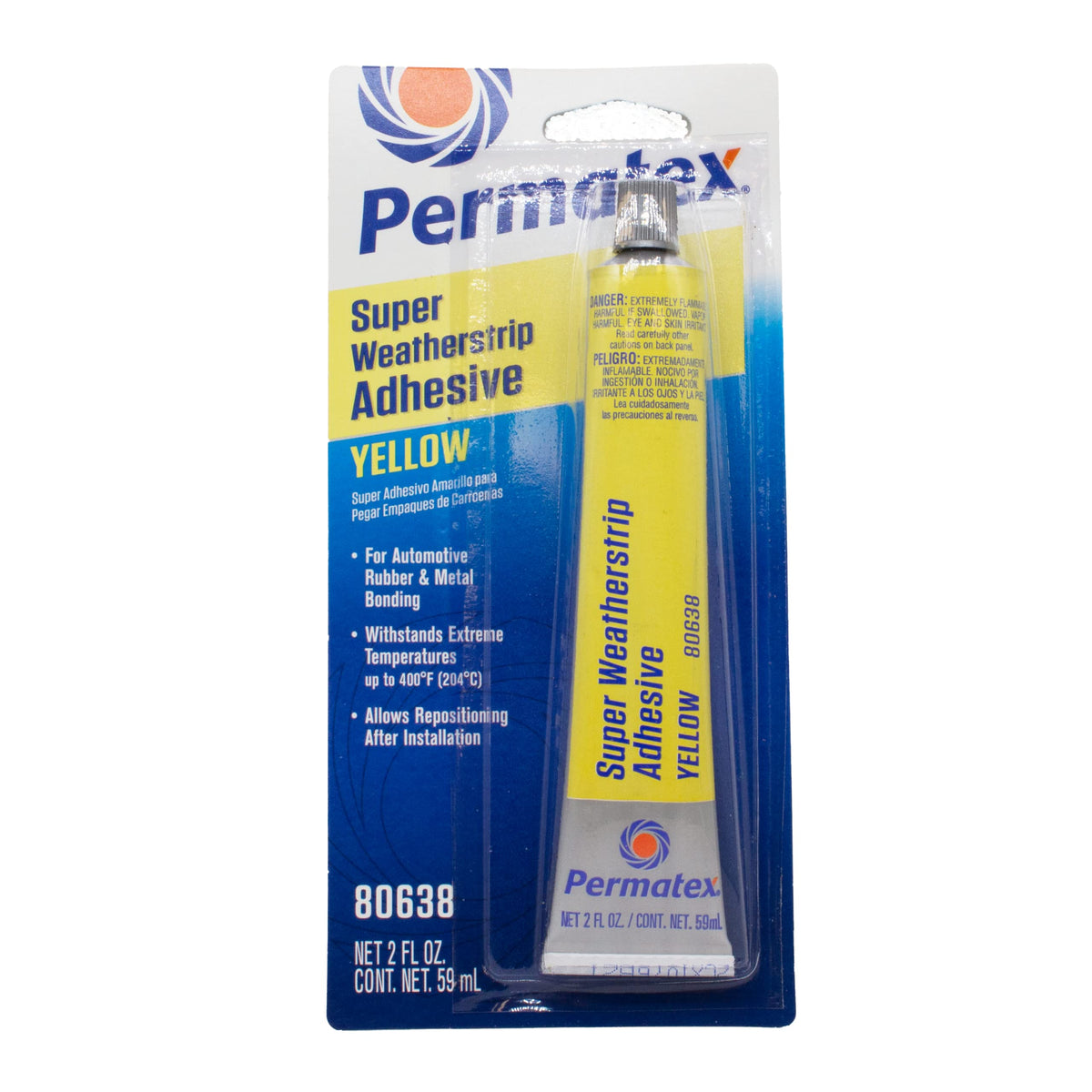 PERMATEX 80638 Permatex 80638 Super Weatherstrip Adhesive, 2 oz., Yellow