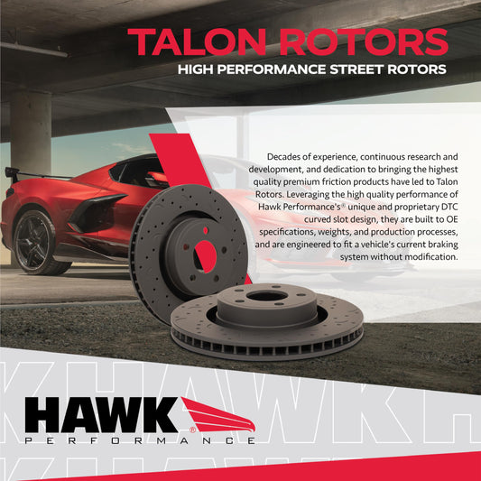 Hawk HTC5357 Performance Cross-Drilled and Slotted Talon