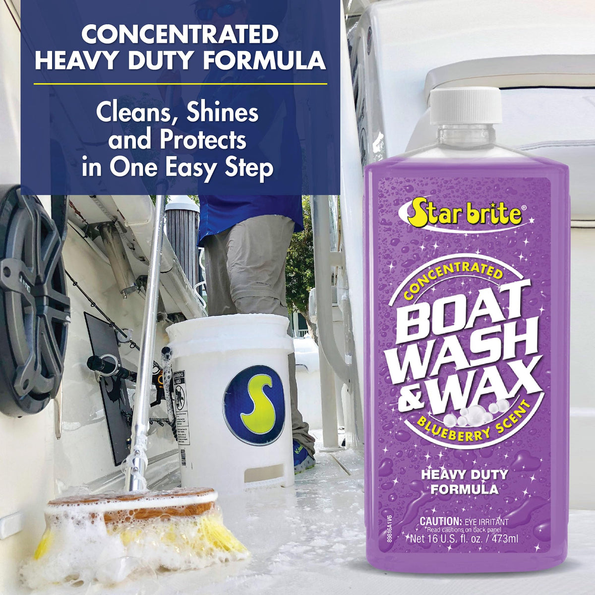 STAR BRITE 089816 STAR BRITE Boat Wash & Wax Heavy Duty Concentrate, Cleans & Protects