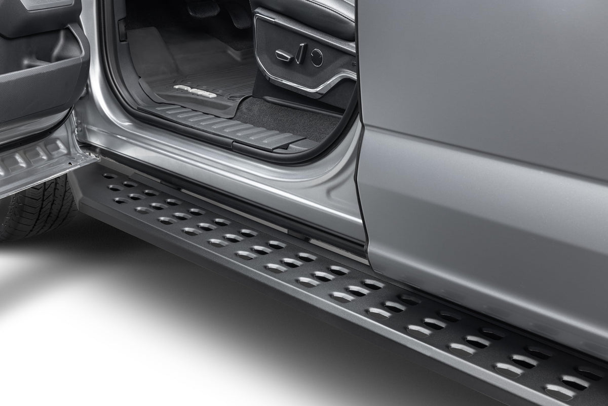 GO RHINO 69415587PC Go Rhino RB20 Running Boards & Brackets | Galvanized Steel, Textured Black | 69415587PC | Fits 2015-2024 Ford F-150 Super Crew Cab & Others (See Description)