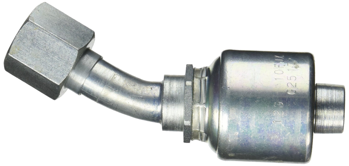 Gates G25172-1210 Female JIC 37 Flare Swivel, Zinc Plated Carbon
