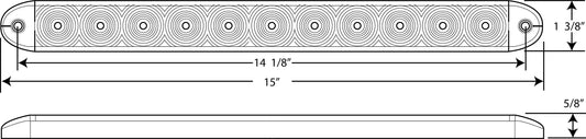 OPTRONICS STL69RK Optronics STL69RK Thinline Sealed LED Stop/Turn/Tail Light with Chrome Base Kit, 1 Pack, Red