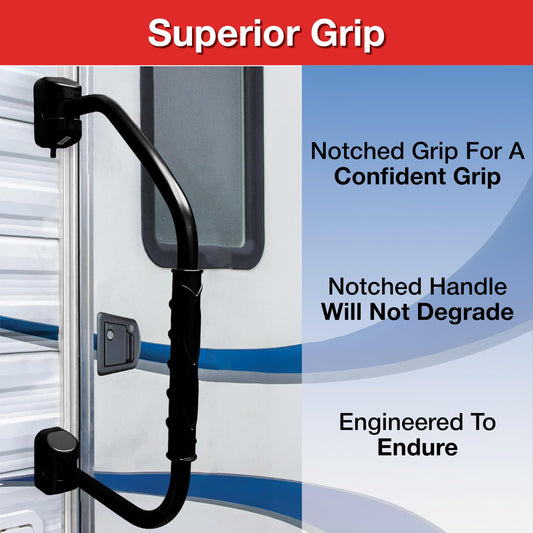 RV DESIGNER R227 RV Designer R227-27" GripSafe Locking Folding RV Handrail Assist, Black
