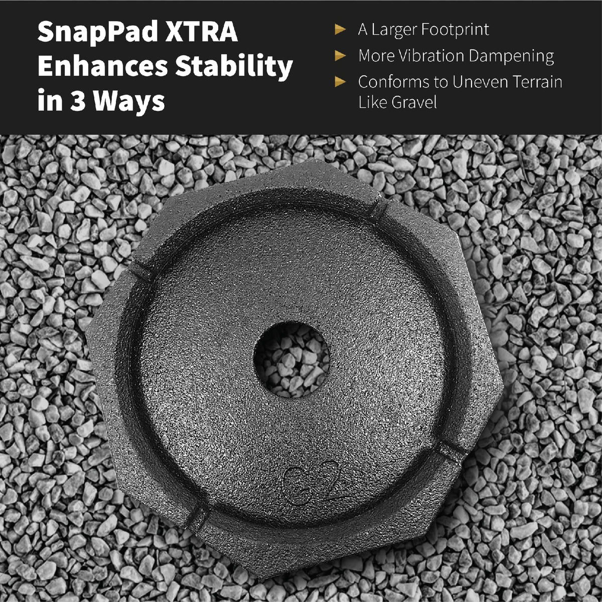 SNAPPAD XTRSP6 SnapPad Xtra RV Leveling Pads - Permanent Jack Stabilizers for RVs - 9" Round Leveling Jack Pads for LCI Leveling System - Heavy Duty Replacement for Blocks - Made in The USA (6-Pack)
