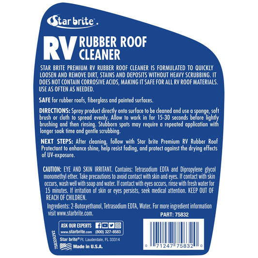 STAR BRITE 075832 Star Brite 075832 RUBBER ROOF CLNR 32 OZ SP
