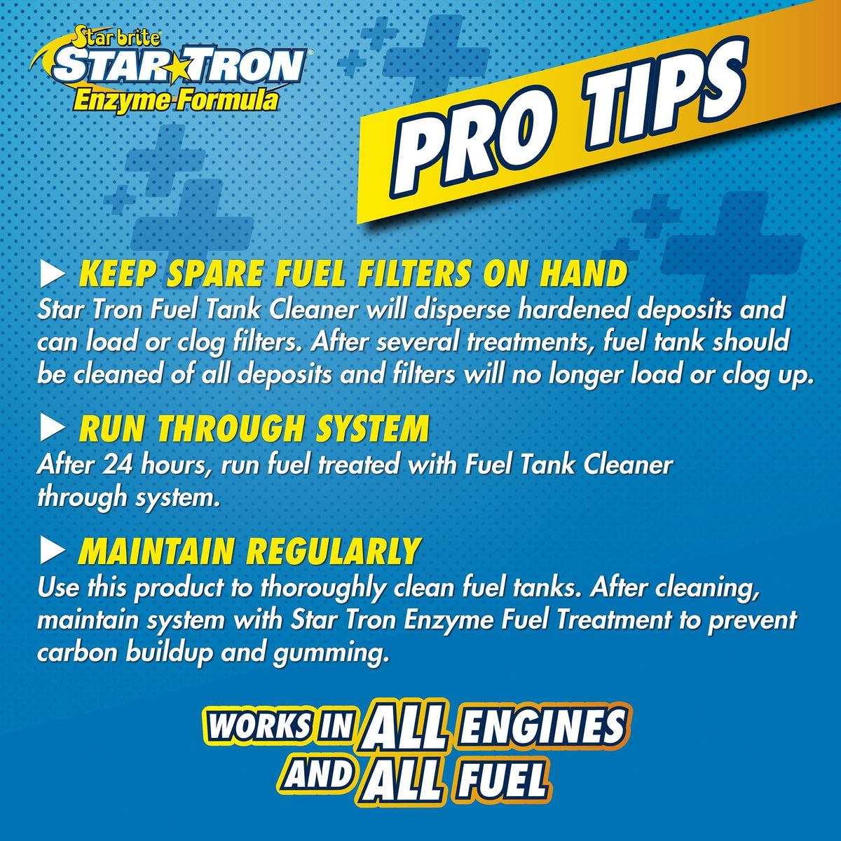 STAR BRITE 093664 STAR TRON Enzyme Formula Fuel Tank Cleaner, Removes Sludge & Varnish