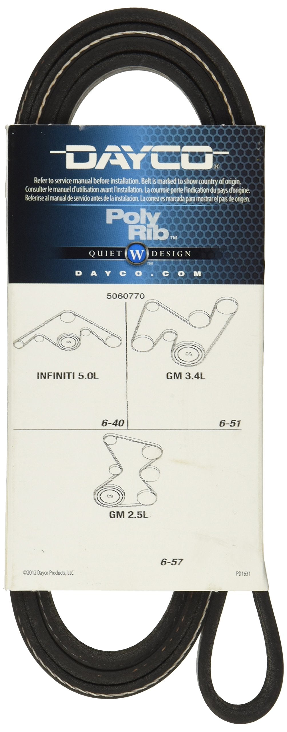 Dayco 5060770 BUICK/CHEV/INFINITI/OLDS/PONT 2.5