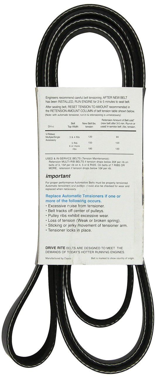 Dayco 5070955DR Drive Rite Serpentine Belt