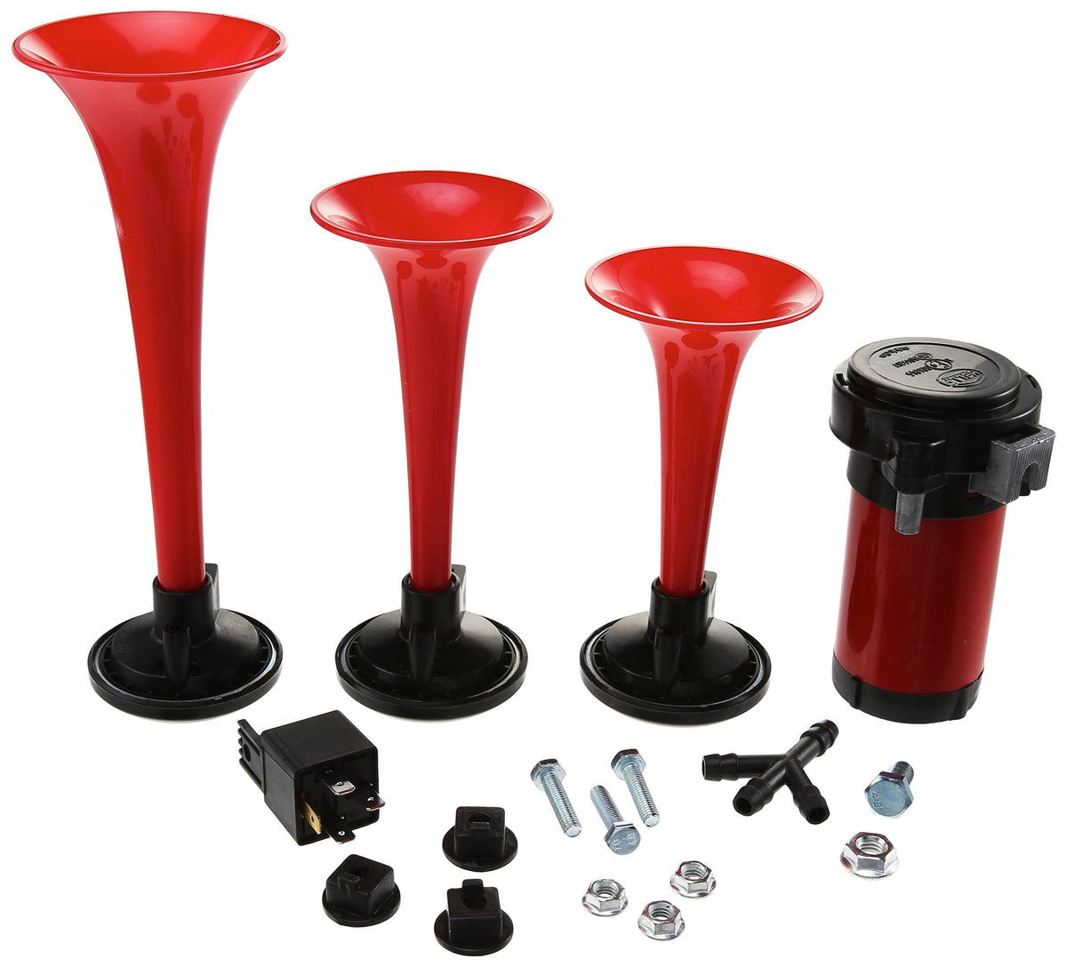 Hella 003001671 Triple Trumpet Horn Kit, 12V, Multi