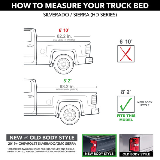 UNDERCOVER UX12026 RealTruck Undercover Ultra Flex Hard Folding Truck Bed Tonneau Cover | UX12026 | Fits 2020-2025 Chevy/GMC Silverado/Sierra 2500/3500HD 8' 2" Bed (98.2")