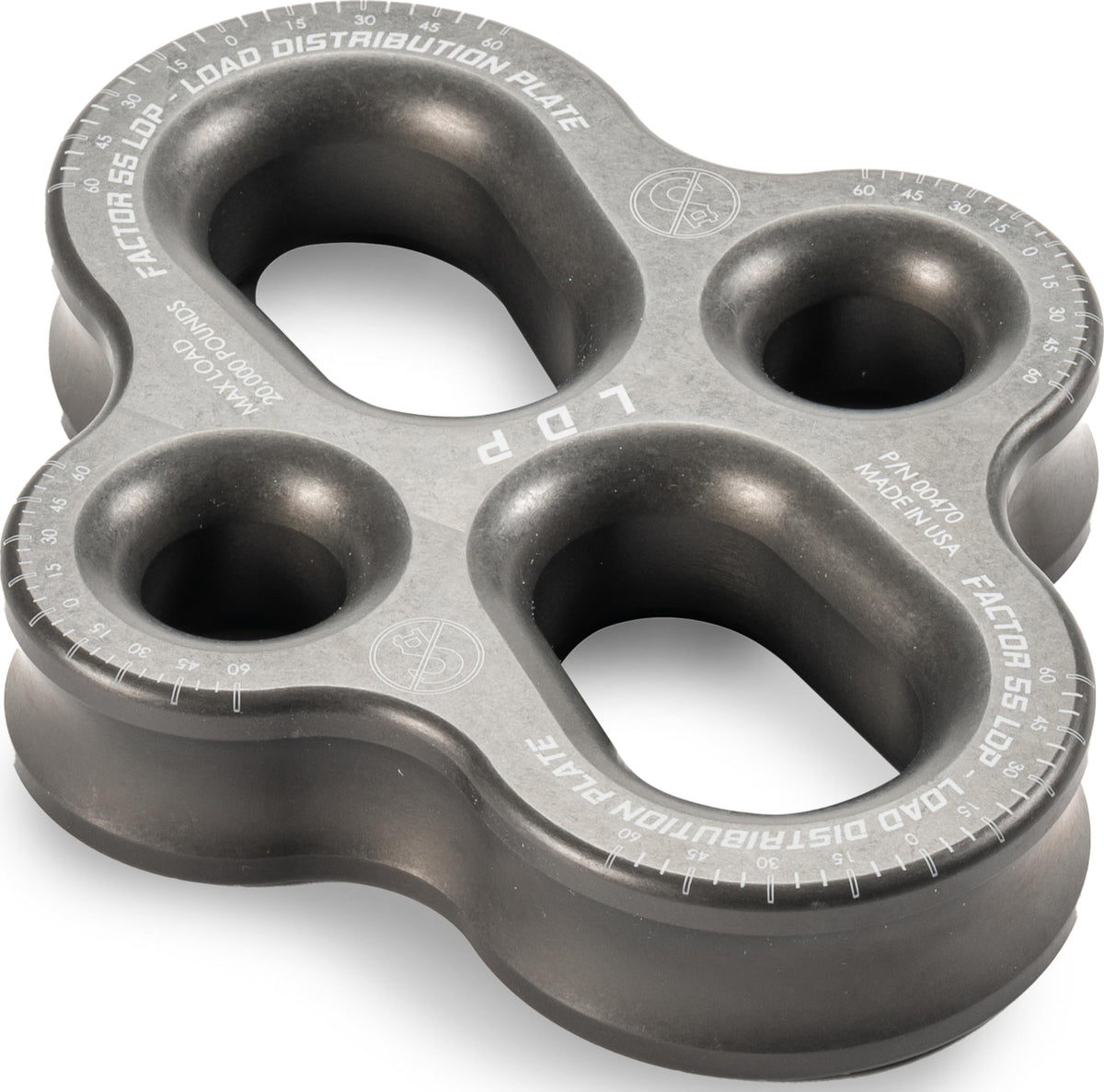 FACTOR 55 00470-06 Factor 55 Load Distribution Rigging Plate for Winching Applications, 20,000 lbs. Working Load Limit - Gray