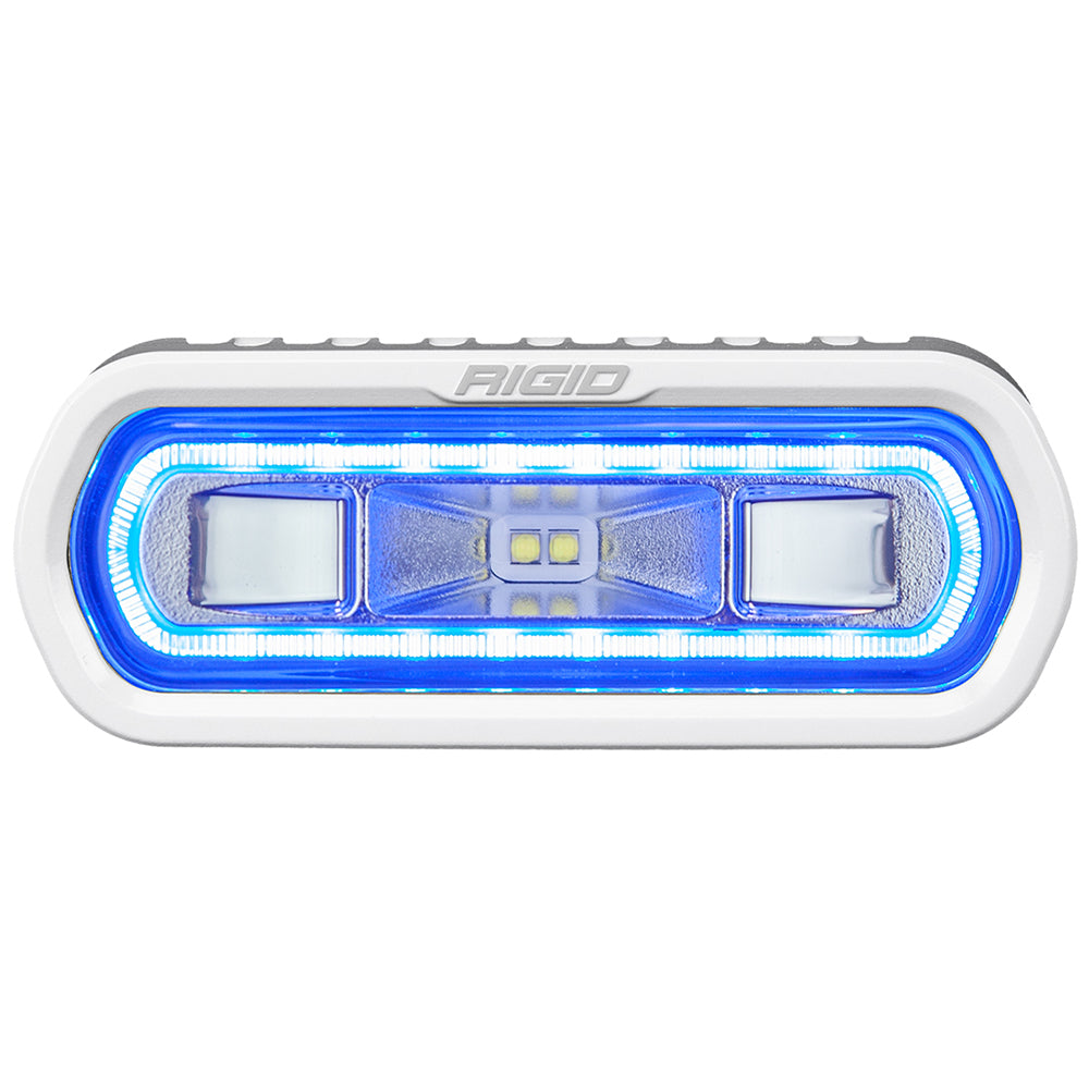 Rigid Industries 51101 Rigid Industries SR-L Series Marine Spreader Light - White Surface Mount - White Light w/Blue Halo