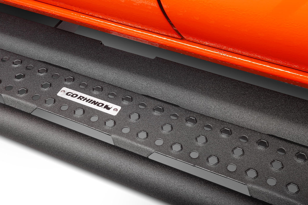 GO RHINO D64432T Go Rhino Dominator Xtreme D6 Sidesteps & Brackets | Cab Length, Mild Steel, Textured Black | D64432T | Fits 2024 Toyota Tacoma Double Cab