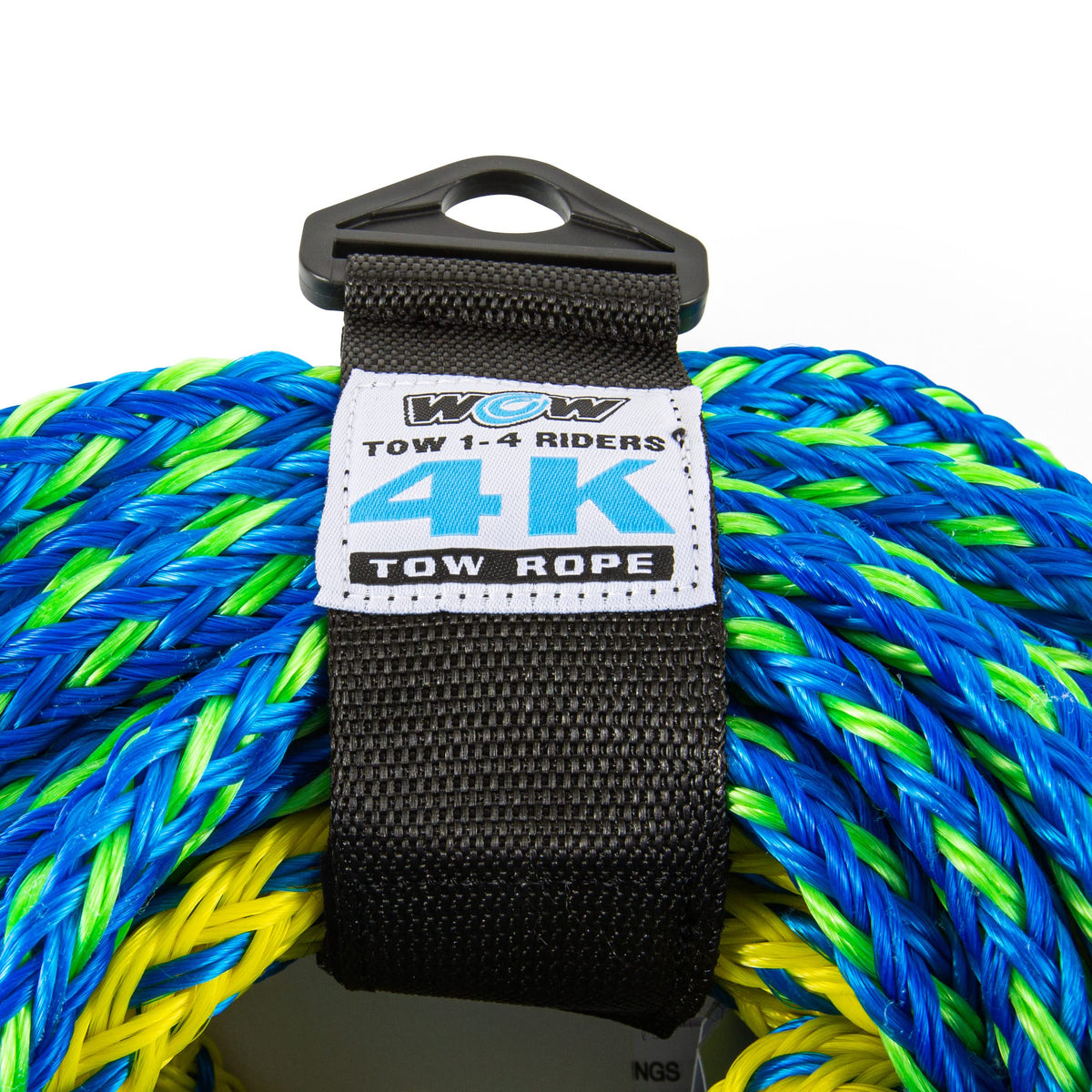 WOW SPORTS 22-WRP-4608 WOW Sports Towing Rope for Wakeboard, Water Ski and Wakesurf, 4-Rider 4K Tow Rope with 2 Sections, 60'