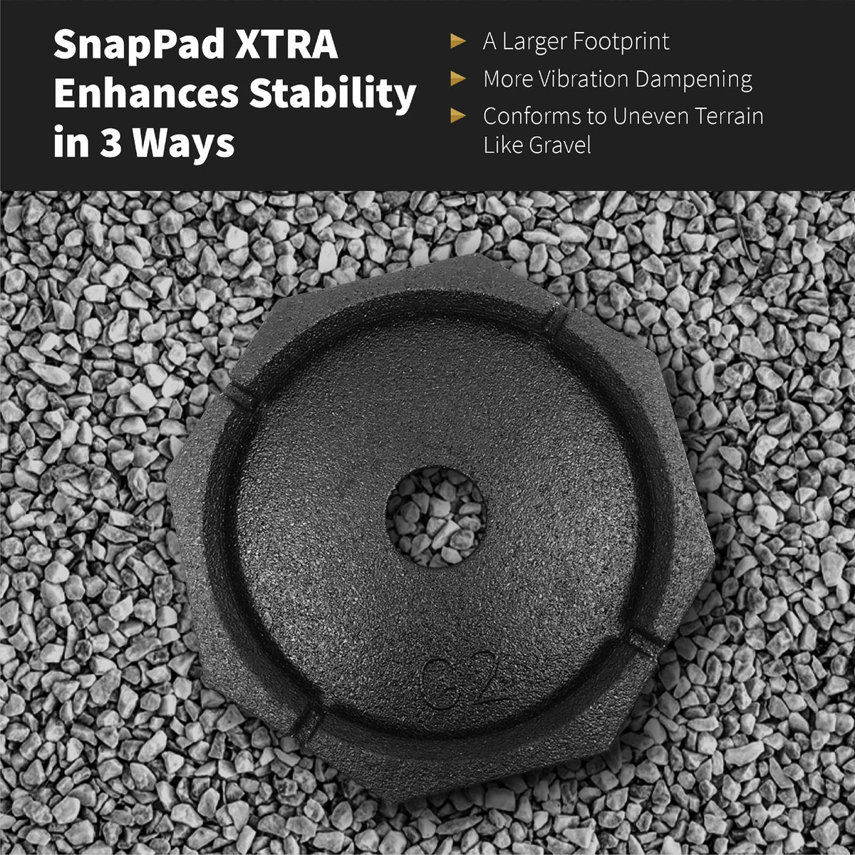 SNAPPAD XTRSP1 SnapPad XTRA Singles RV Jack Pads – Fit for Fifth Wheels, Class A & B Motorhomes, Travel Trailers - Compatible with Major RV Brands & Leveling Systems - For 9” Round Jack Feet - Made In USA