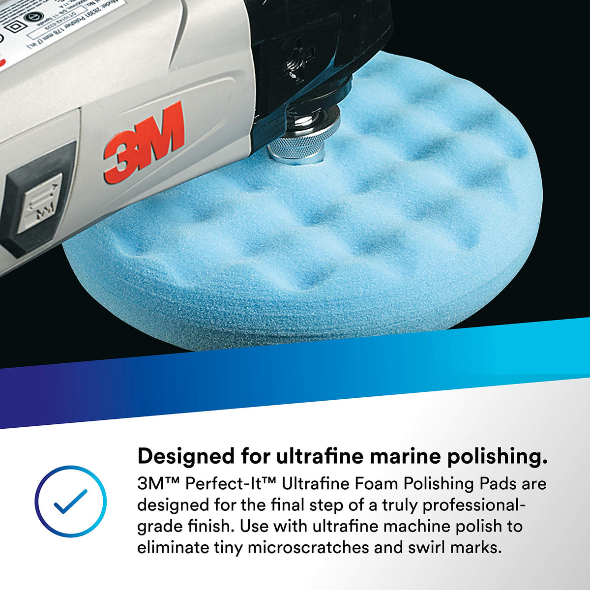 3M 05708 3M Perfect-It Ultrafine Foam Polishing Pad, 8 inch, 05708