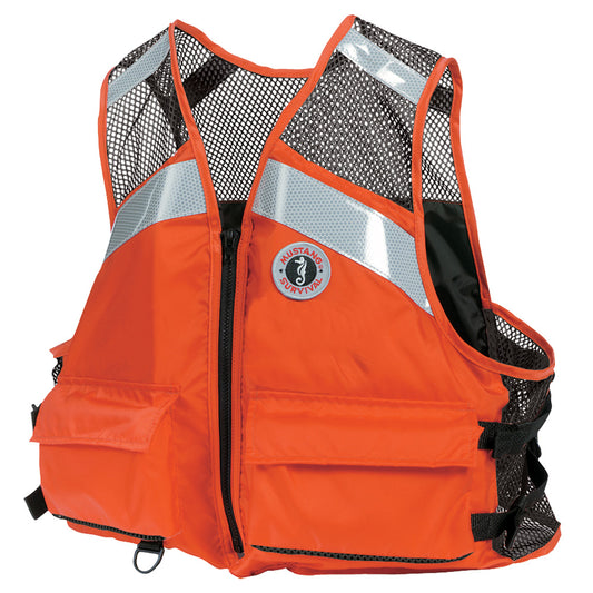 Mustang Survival MV1254T1-2-XXL/XXXL-216 Mustang Industrial Mesh Life Jacket, Orange - XX-Large/3X-Large