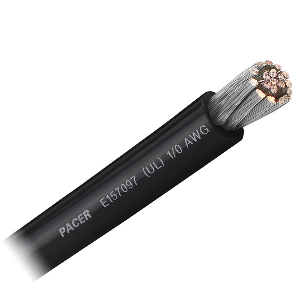 Pacer WUL1/0BK-FT Pacer Black 1/0 AWG Battery Cable - Sold By The Foot