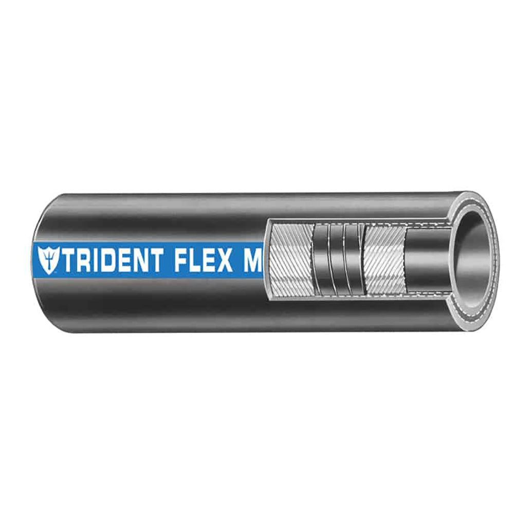 Trident Marine 100-1006-FT Trident Marine 1" Flex Marine Wet Exhaust & Water Hose - Black - Sold by the Foot