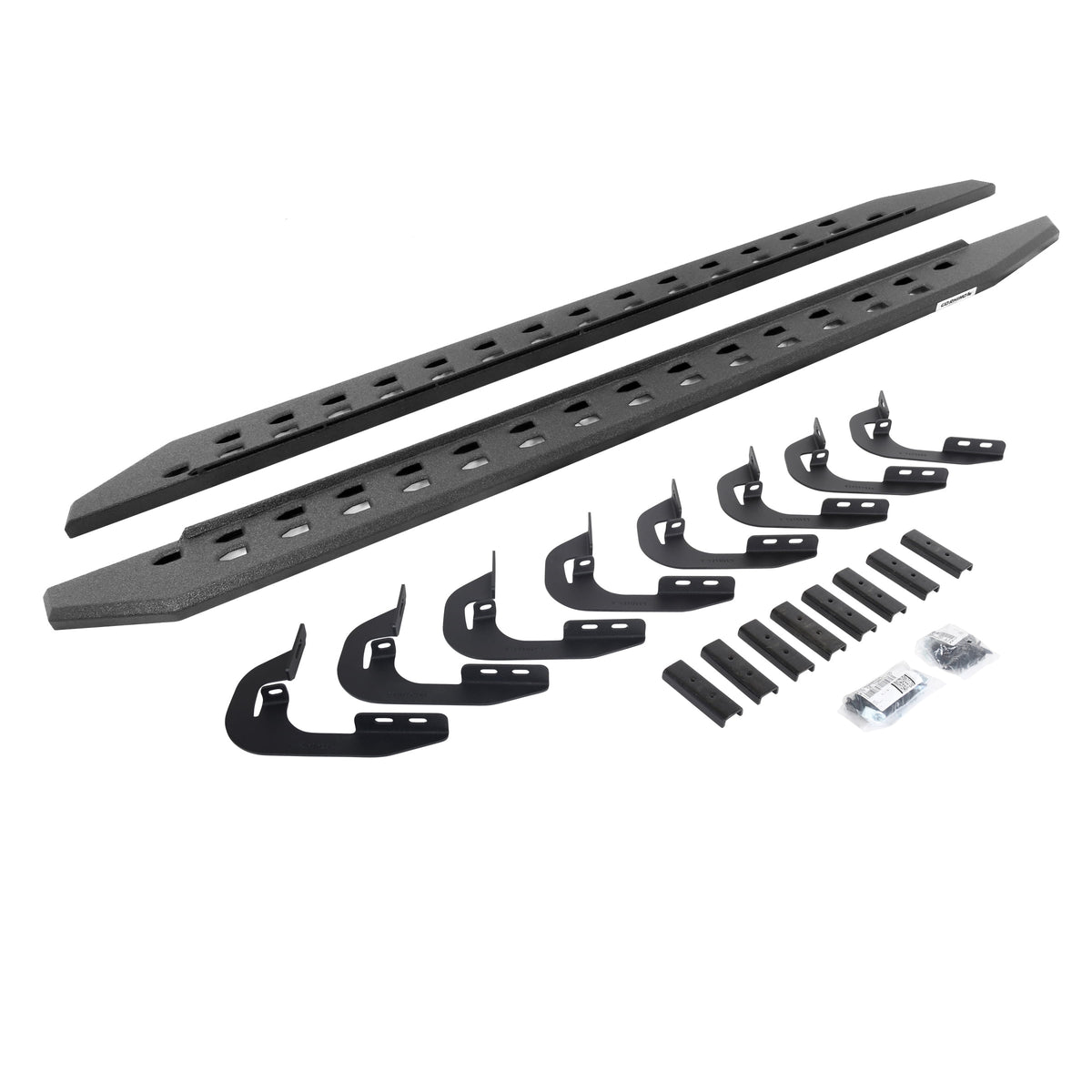 Go Rhino! 69404787ST Go Rhino 69404787ST RB20 Slim Line Running Boards with Mounting Bracket Kit For 14-19 Silverado 3500 HD, Sierra 2500 HD, Silverado 1500, Silverado 2500 HD, Sierra 1500, Sierra 3500 HD (Cab &