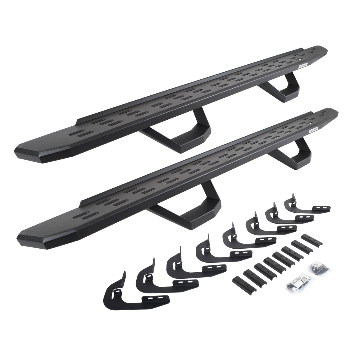 Go Rhino! 6960588020PC Go Rhino 6960588020PC RB30 Running Boards with Mounting Brackets, 2 Pairs Drop Steps Kit For 14-19 GMC, Chevrolet (Extended Cab Pickup)