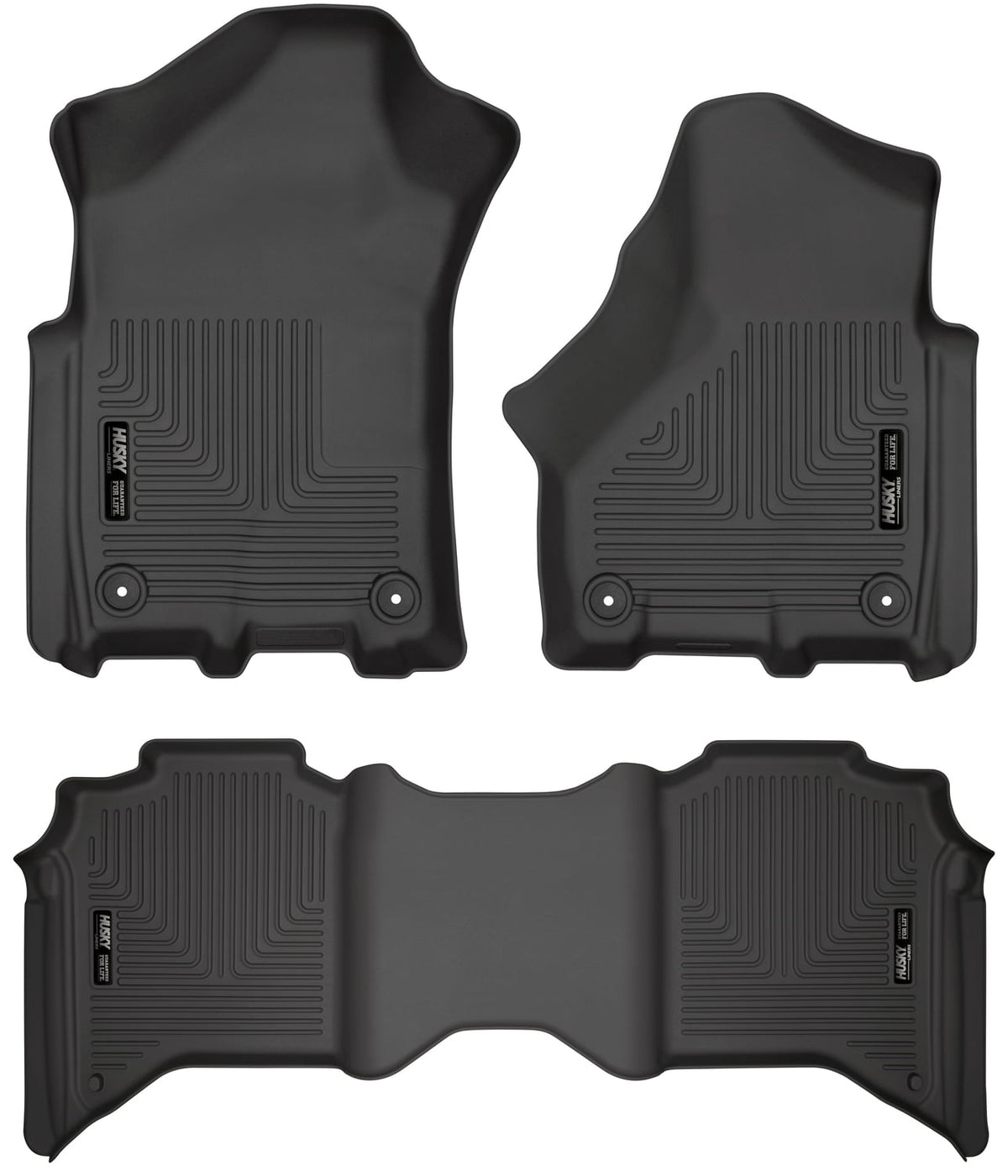 Husky Liners 94111 Husky Liners Weatherbeater Front and 2nd Seat Floor Liners Fits 2019 Dodge Ram 3500 Crew Cab