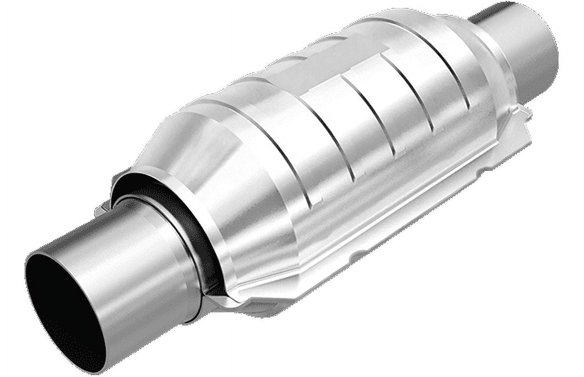 MagnaFlow 51204 MagnaFlow Conv Univ 2in Inlet/Outlet Ctr/Ctr Round 9in Body L x 5.125in W x 13in Overall L 49 State
