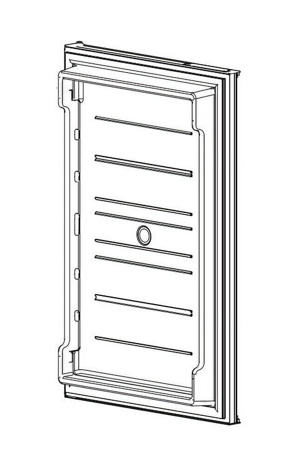 Norcold 50831 Norcold 638534 Refrigerator Door; Replacement For Norcold N8 And N10 Polar Series Refrigerators; Panel Type With Smooth Door Liner; Lower; Black