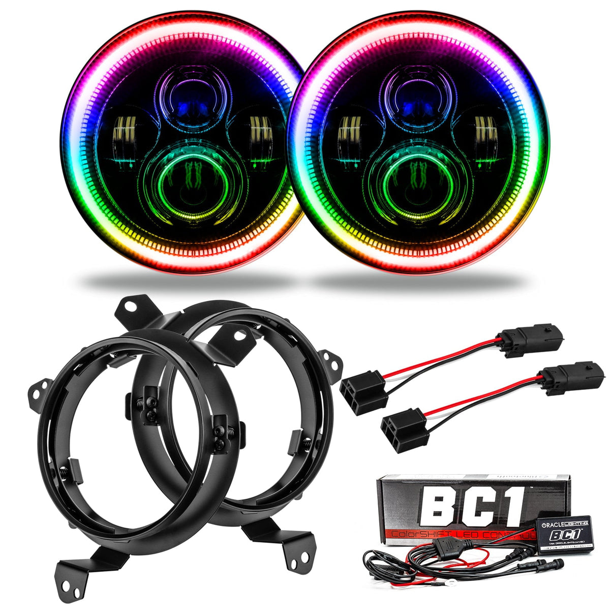 ORACLE Lighting 5769J-335 Oracle Light 5769J335 7 in. Projector LED Headlight Kit for 2018-2019 Jeep Wrangler JL