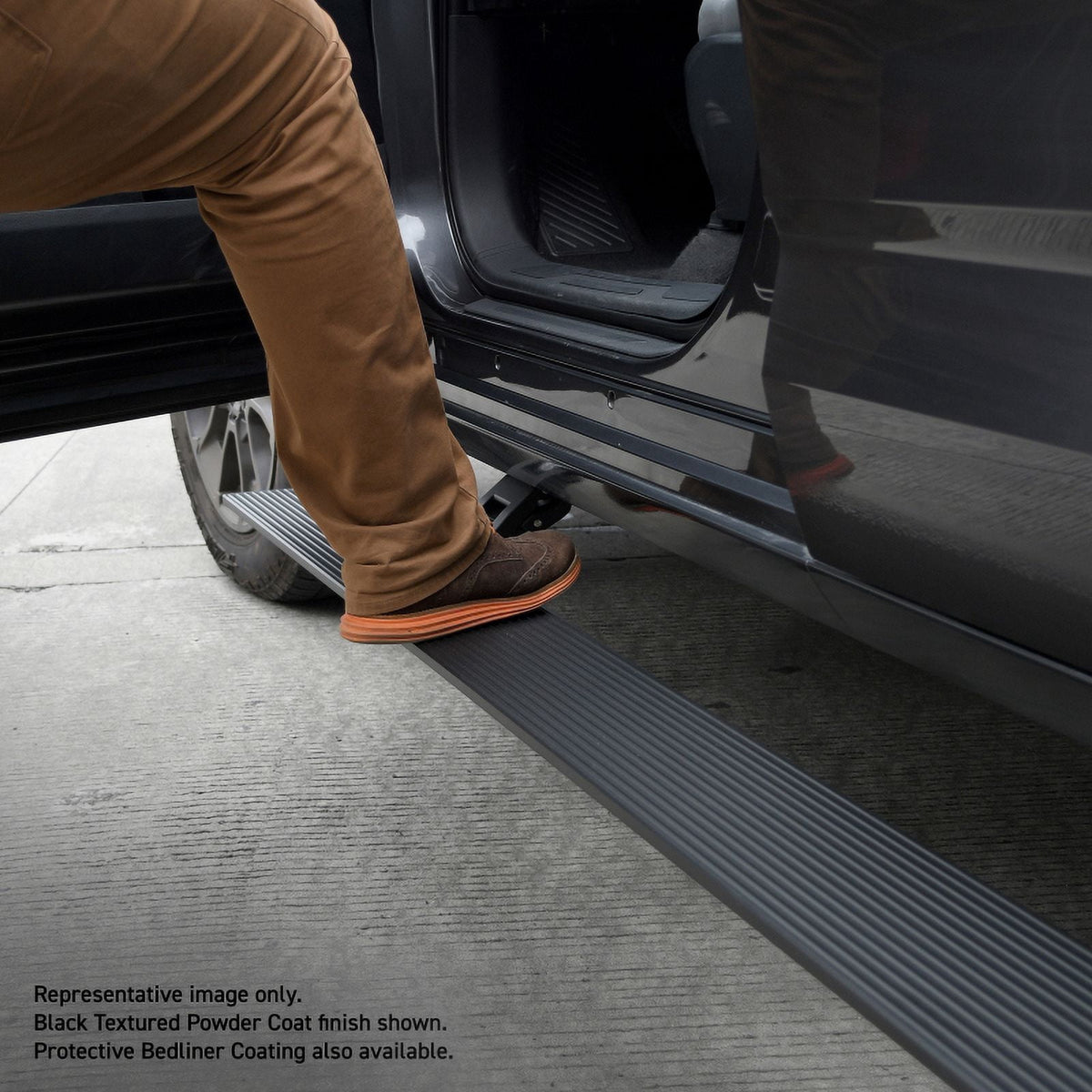 Go Rhino! 20443273T RealTruck 2024 Toyota Tacoma CC 4dr VoltStep Electric Running Board Kit (No Drill) - Bedliner Coat
