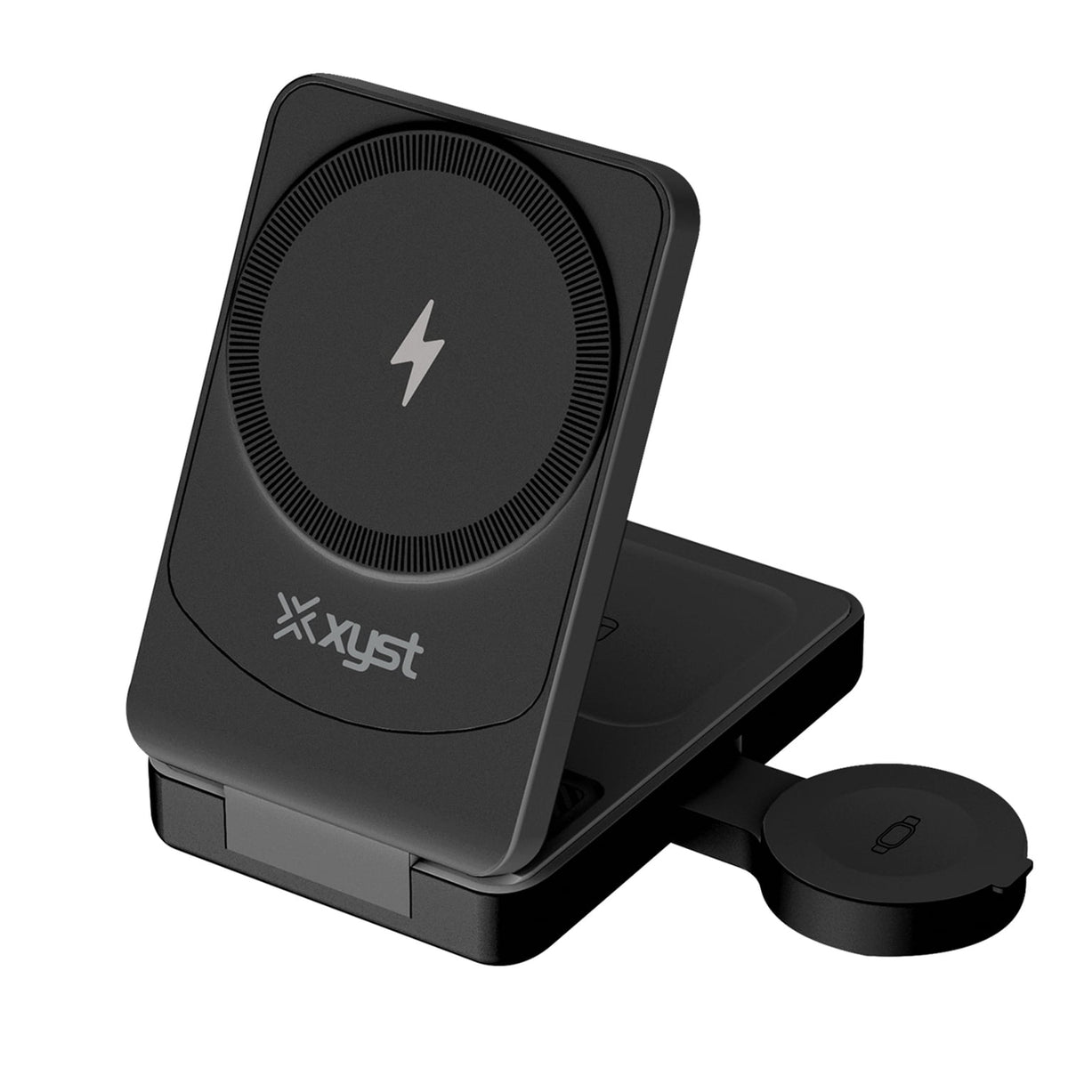 XYST XYST MagStation 3-in-1 Foldable Wireless Charging Dock with 15-Watt Fast Charge XYS-WCS31B