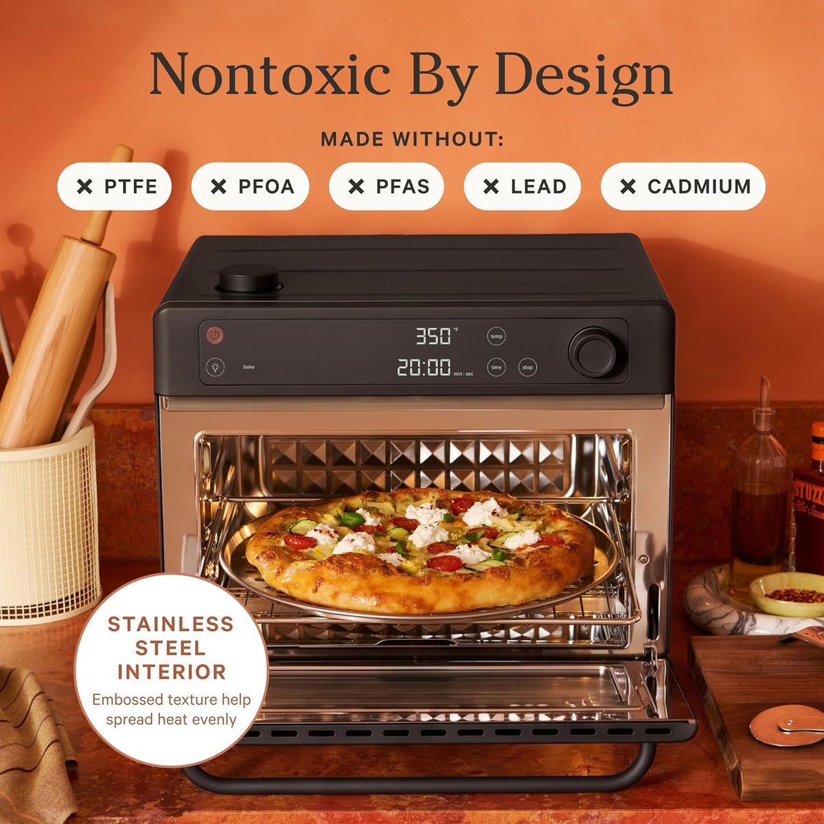 Our Place Our Place Wonder Oven Pro 8-in-1 Digital Air Fryer & Countertop Oven, Char