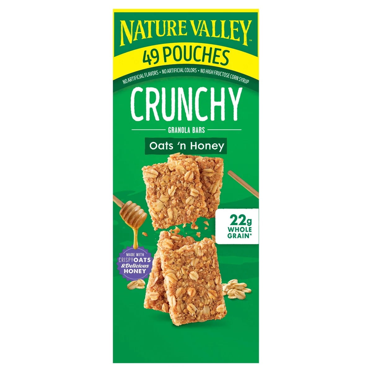 Nature Valley Nature Valley Crunchy Granola Bars, Oats 'n Honey, 98 Bars (49 Pouches)