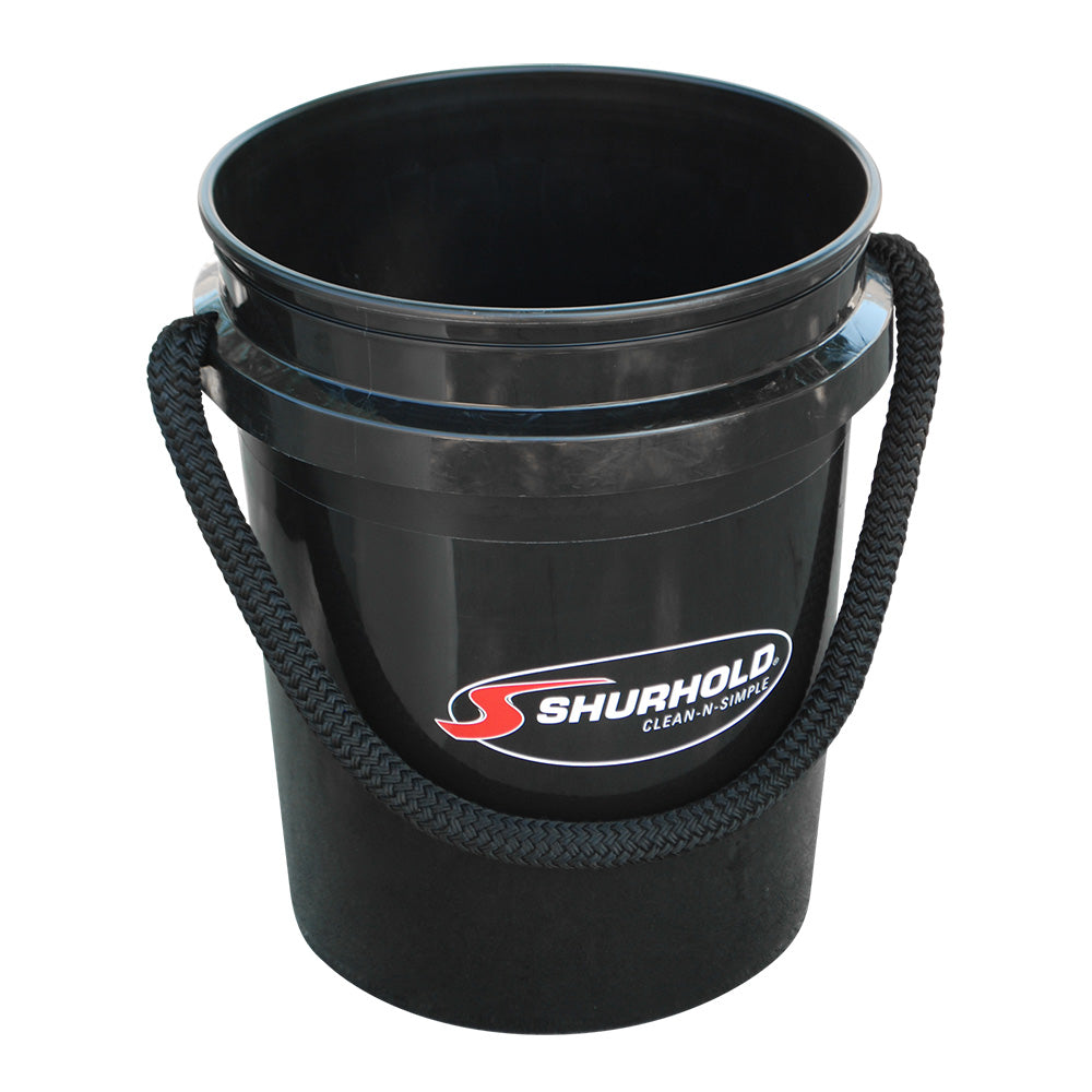 Shurhold 2452 Shurhold World's Best Rope Handle Bucket - 5 Gallon - Black