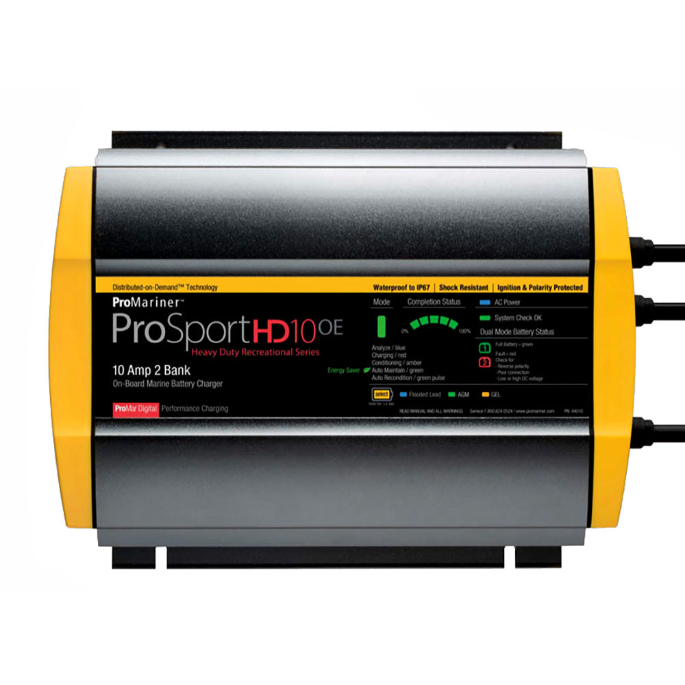 ProMariner 44010 ProMariner ProSportHD 10 Gen 4 - 10 Amp - 2-Bank Battery Charger