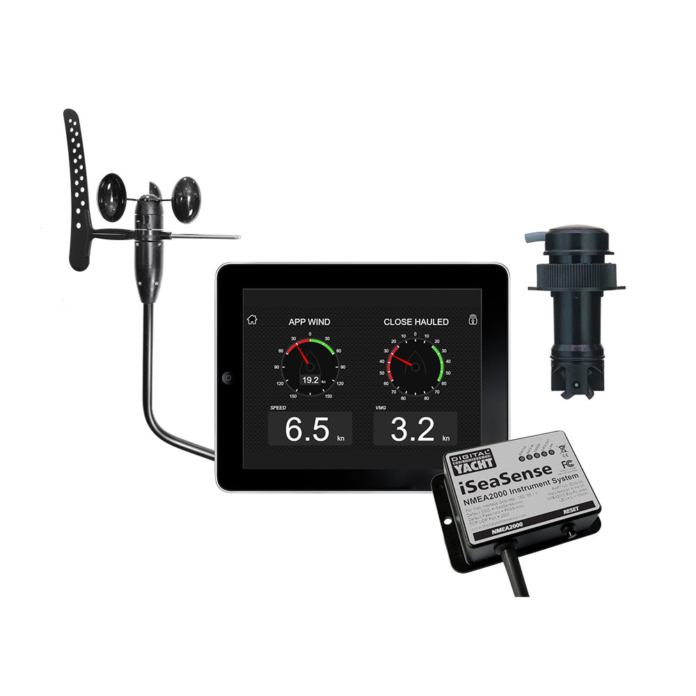 Digital Yacht ZDIGISSPK2 Digital Yacht iSeaSense Wireless Speed Depth Temp Pack Plus Wind