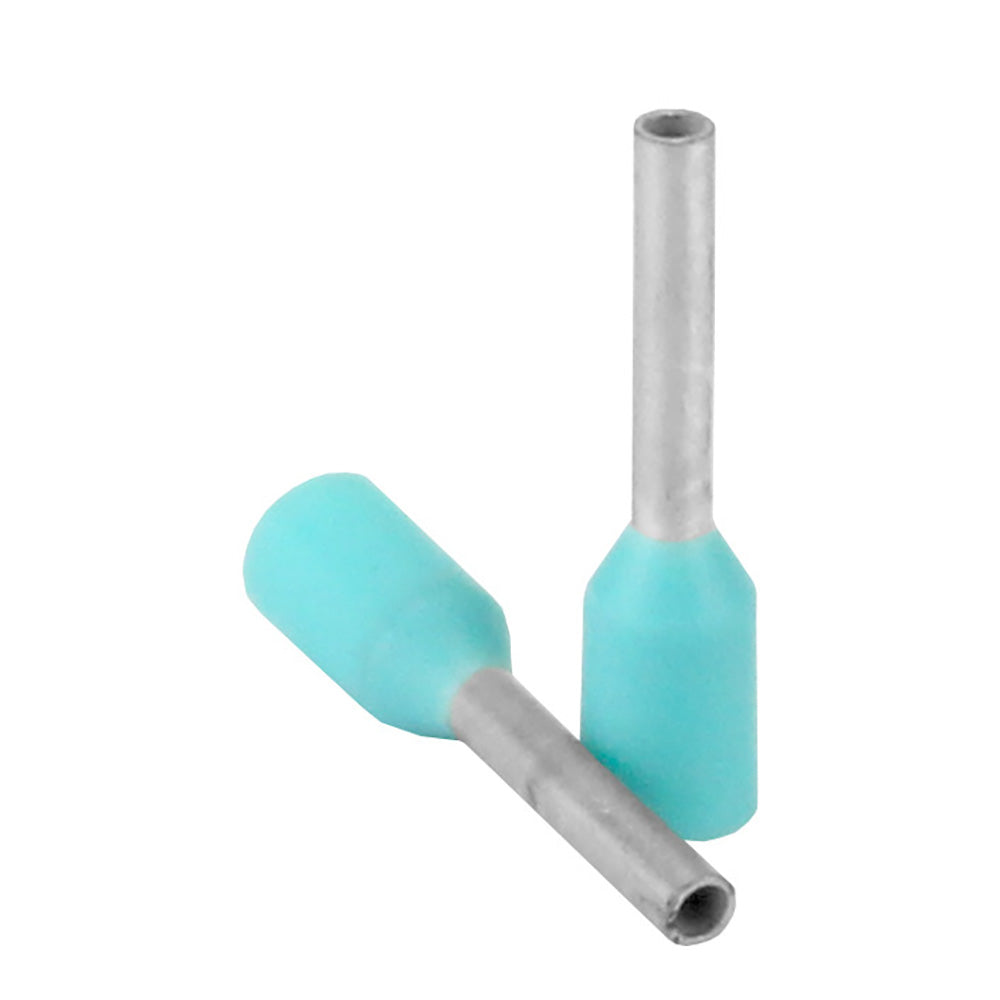 Pacer TFRL24-6MM-25 Pacer Turquoise 22-24 AWG Wire Ferrule - 6mm Length - 25 Pack