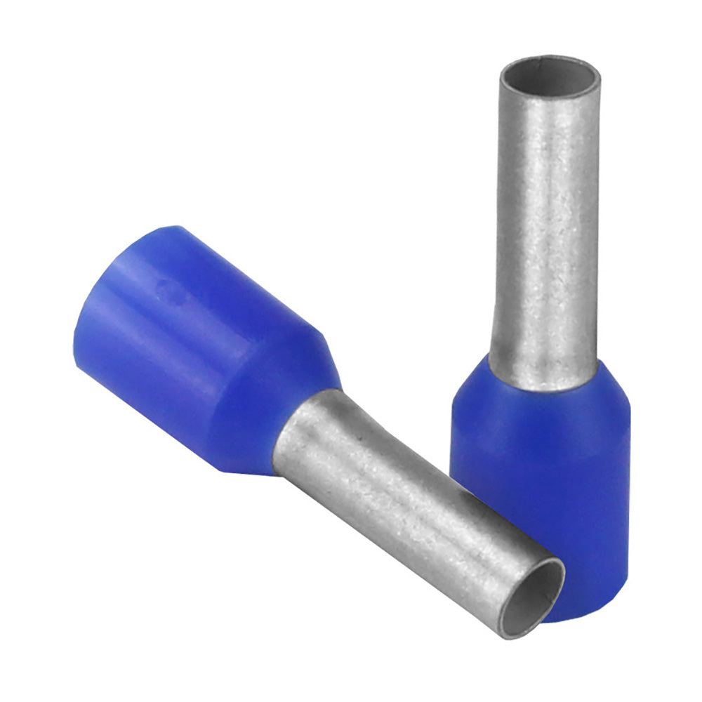 Pacer TFRL14-8MM-25 Pacer Blue 14 AWG Wire Ferrule - 8mm Length - 25 Pack