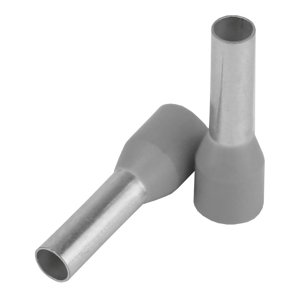 Pacer TFRL12-10MM-25 Pacer Grey 12 AWG Wire Ferrule - 10mm Length - 25 Pack
