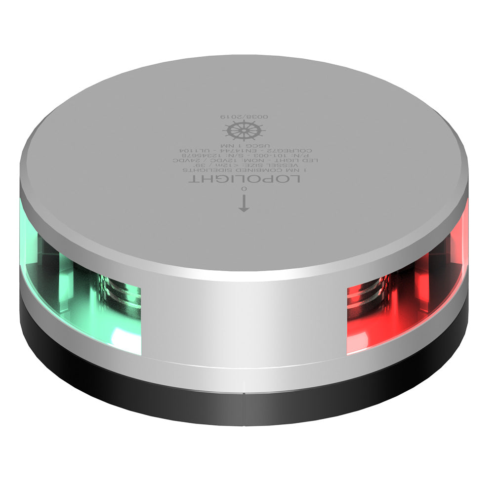 Lopolight 101-003-FB Lopolight Combined Sidelight - 1NM - Silver Housing w/FB Base