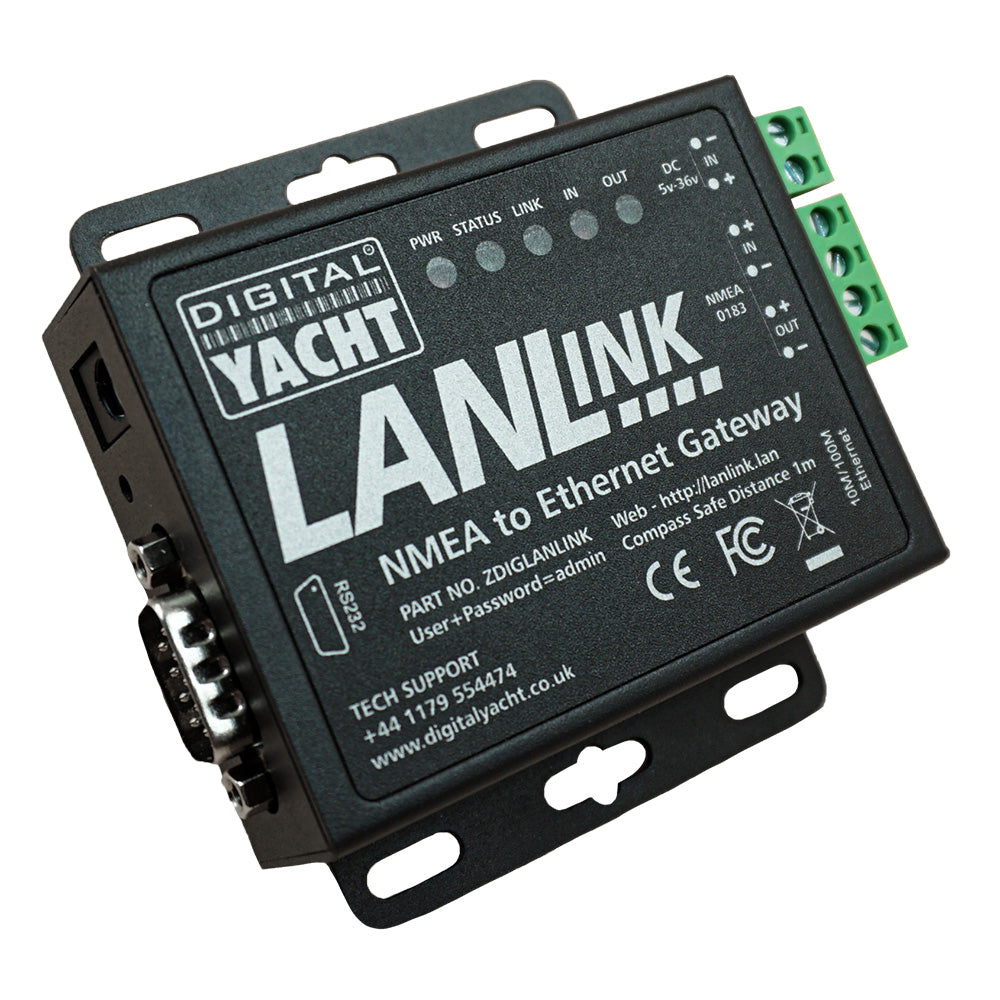 Digital Yacht ZDIGLANLINK Digital Yacht LANLink NMEA 0183 To Ethernet Gateway