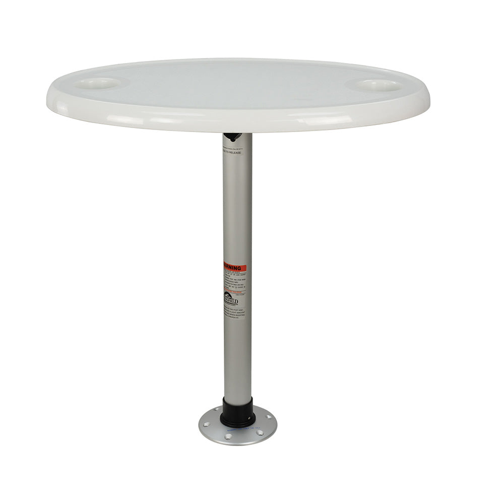 Springfield Marine 1691227-L1 Springfield Thread-Lock&trade; Electrified Oval Table Package w/LED Lights &amp; USB Ports