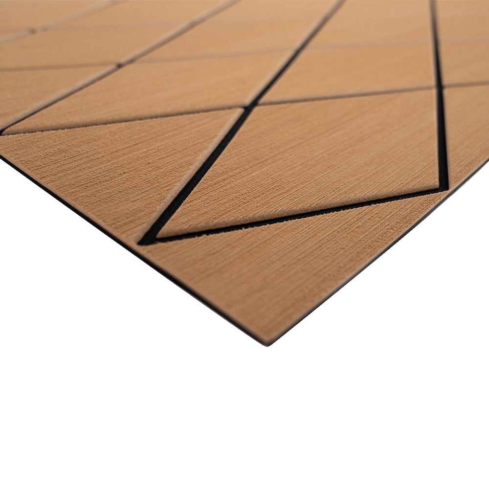 SeaDek 56411-80093 SeaDek 40" x 80" 6mm Two Color Diamond Full Sheet - Brushed Texture - Mocha/Black (1016mm x 2032mm x 6mm)