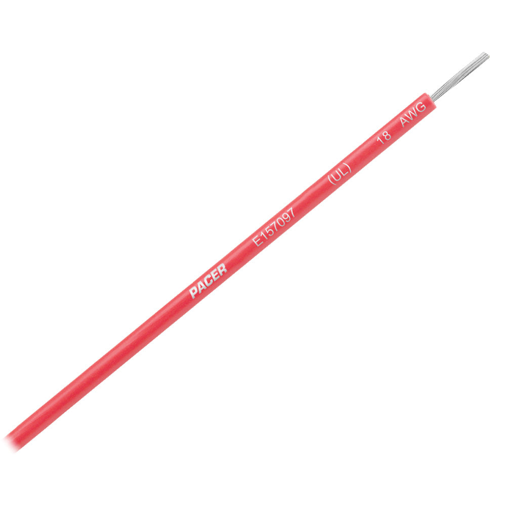 Pacer WUL18RD-35 Pacer Red 18 AWG UL Marine Wire - 35'