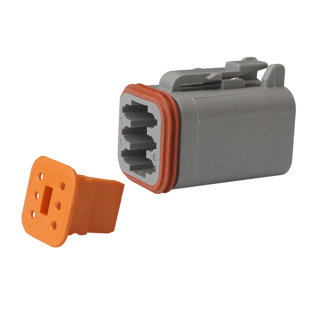 Pacer TDT06-6S-5 Pacer Deutsch DT Plug &amp; Wedge Lock Kit - 6 Position - 5 Pack