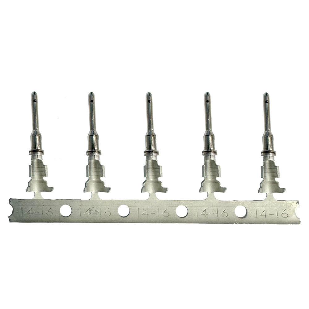 Pacer T14DT-P-100 Pacer Deutsch Stamped &amp; Formed Contacts f/14-18 AWG Wire &ndash; Pin Cavity Style - 100 Pack