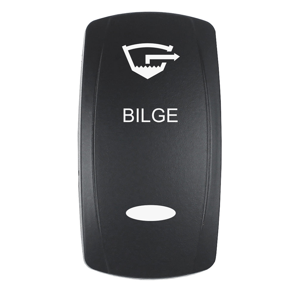 Pacer EV2LE-BLG Pacer Actuator - 'BILGE' f/V Series Contura Switches - Black - Laser Etched (Top/Bottom Light)