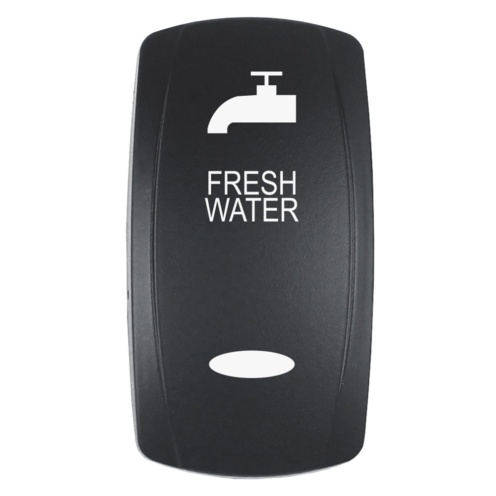 Pacer EV2LE-FRSH Pacer Actuator - 'FRESH WATER' f/V Series Contura Switches - Black - Laser Etched (Top/Bottom Light)